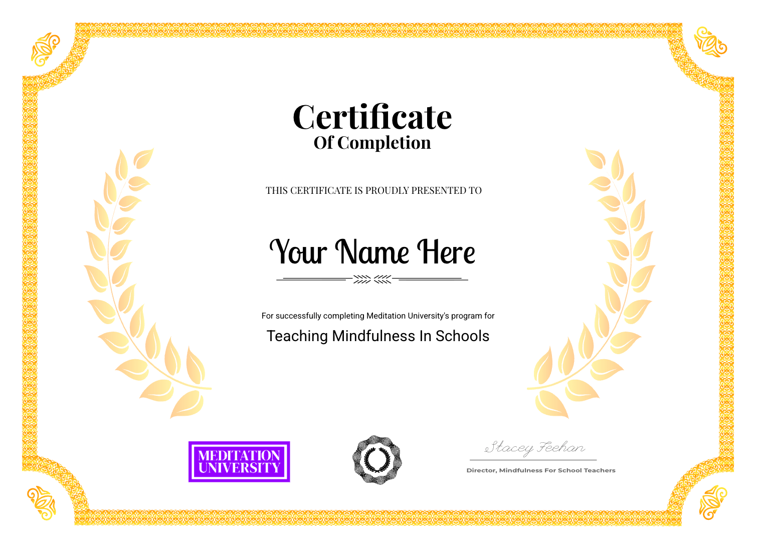 Teaching Mindfulness in Schools specialty certificate